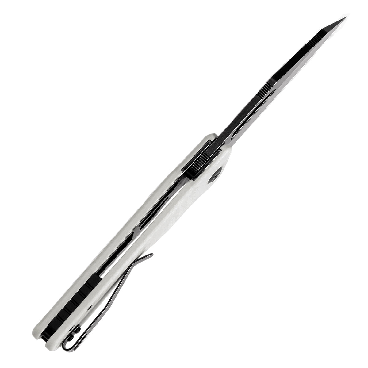 Kansept Egress T1033A4 white G10 handle scales