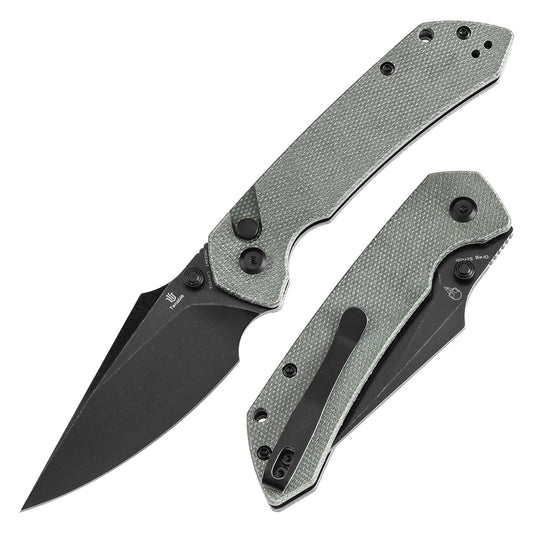 Tenable Fenrir T1034F5 front view – 3.45" blackwash 14C28N harpoon folding knife