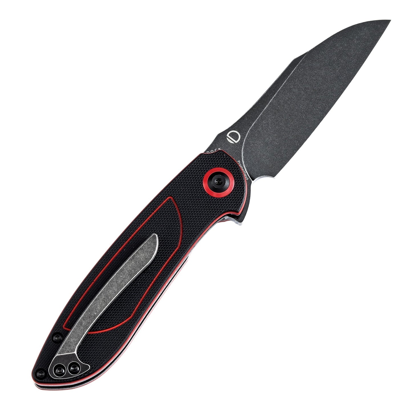 Tenable Prometheus T1040A1 blade detail – blackwash 14C28N sheepfoot
