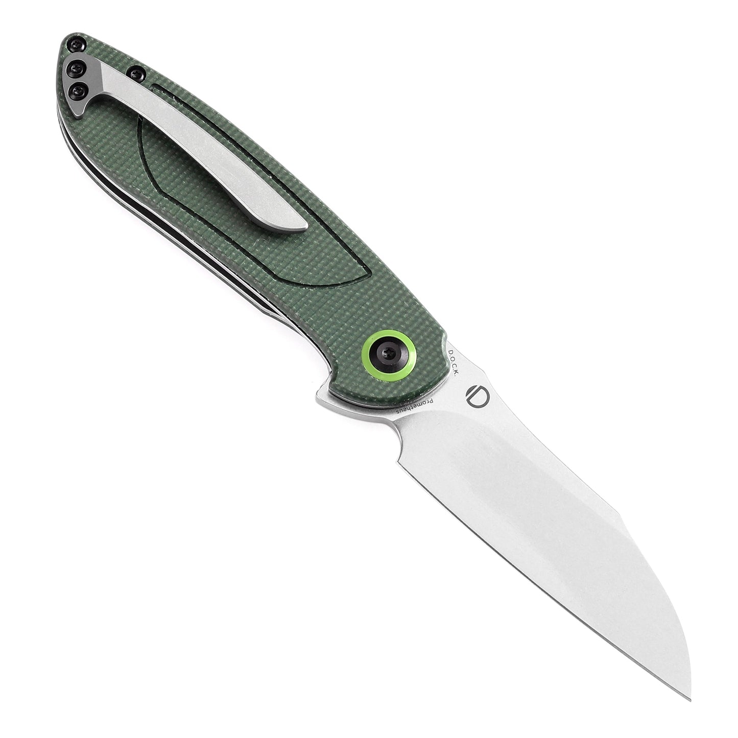 Tenable Prometheus T1040A2 open position showing 14C28N sheepfoot blade