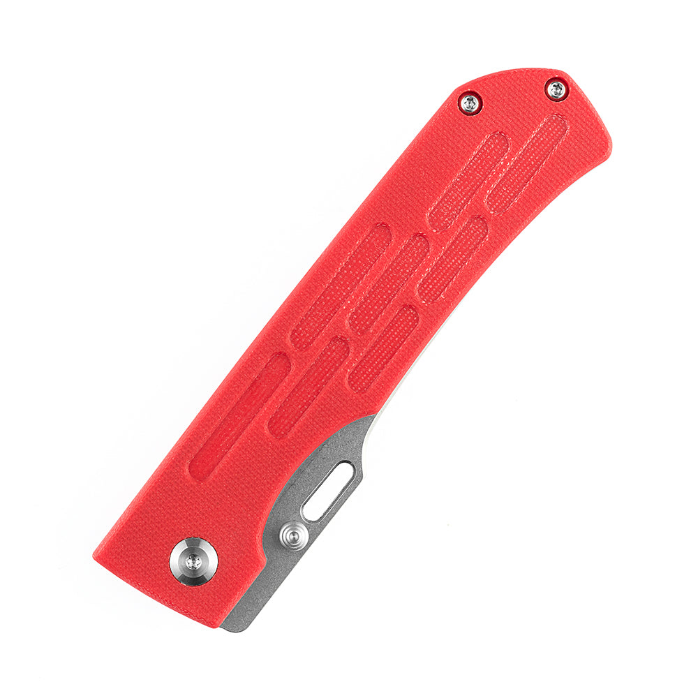 Kansept Reedus T1041A2 blade detail – stonewashed 154CM clip point