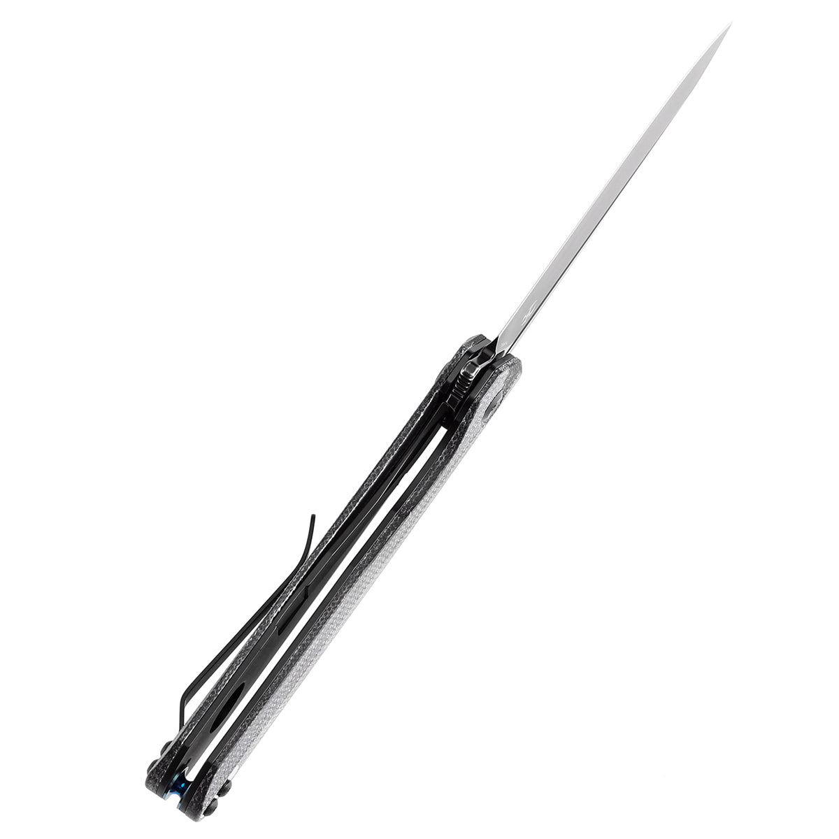 Kansept Qilin T1047A1 blade detail – blackwash 154CM drop point