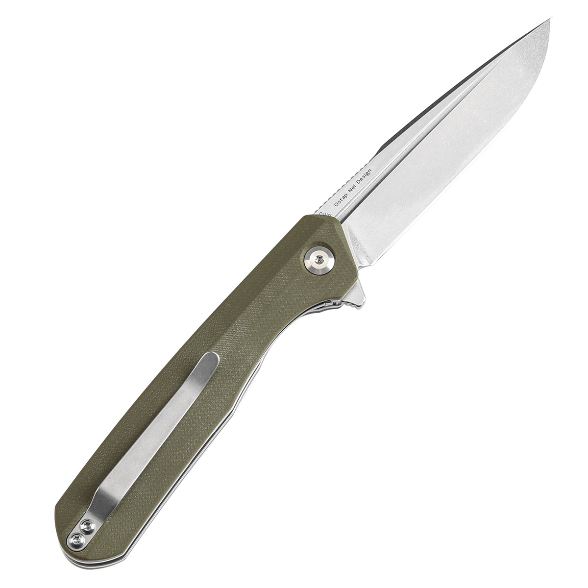 Kansept Qilin T1047A2 open position showing 154CM drop point blade
