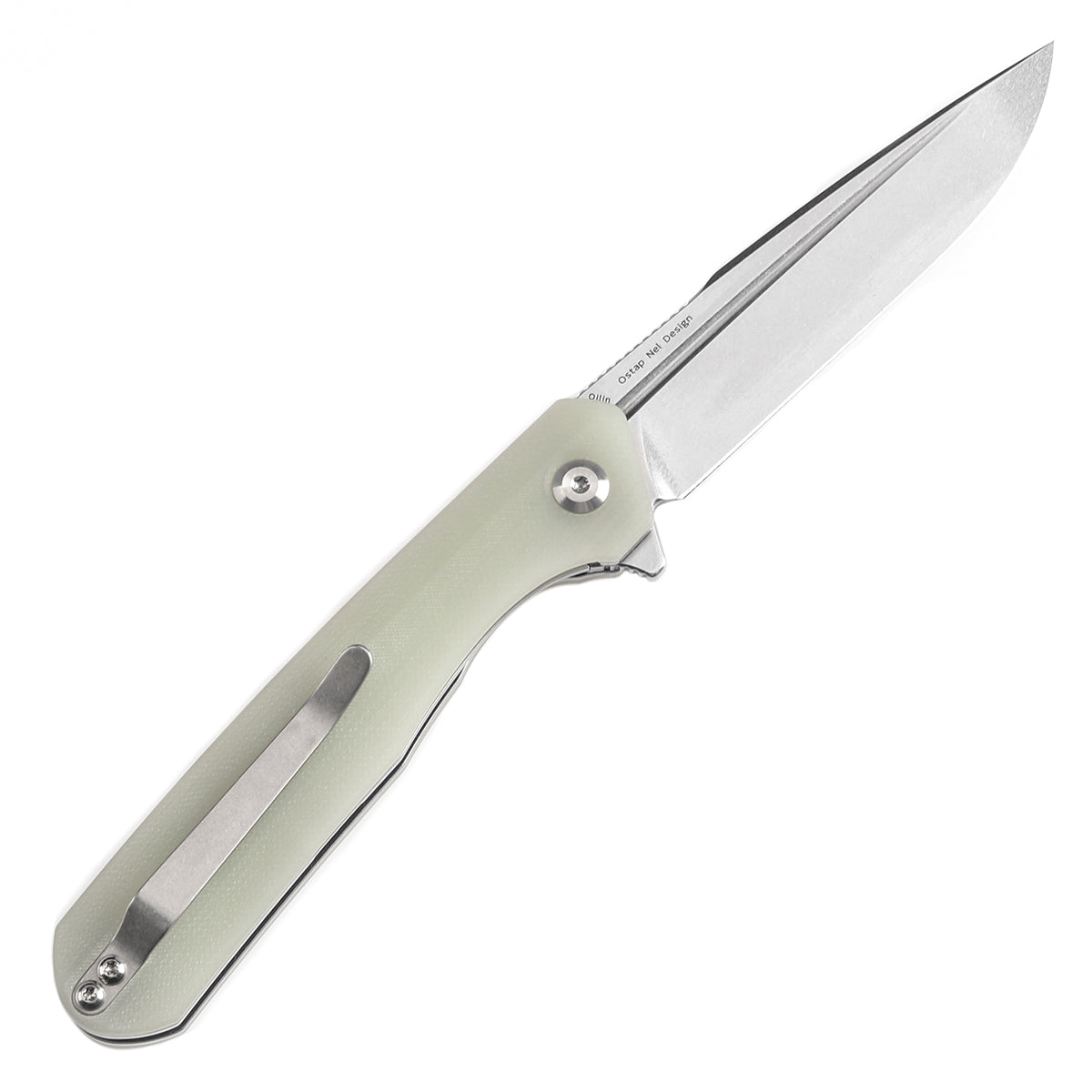 Kansept Qilin T1047A5 open position showing 154CM drop point blade