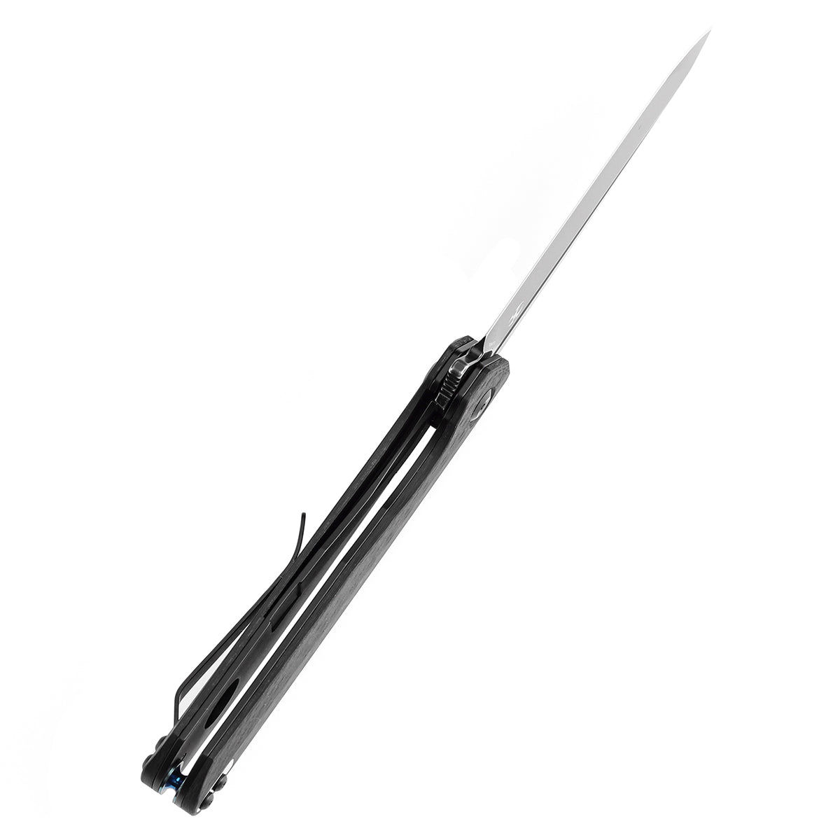 Kansept Qilin T1047T1 blade detail – blackwash 154CM tanto