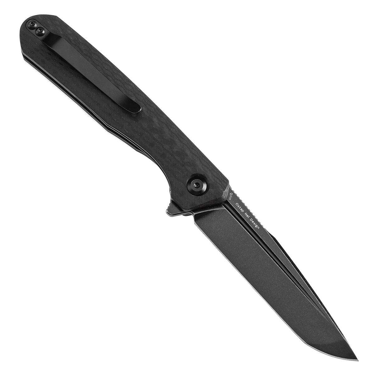 Kansept Qilin T1047T1 open position showing 154CM tanto blade