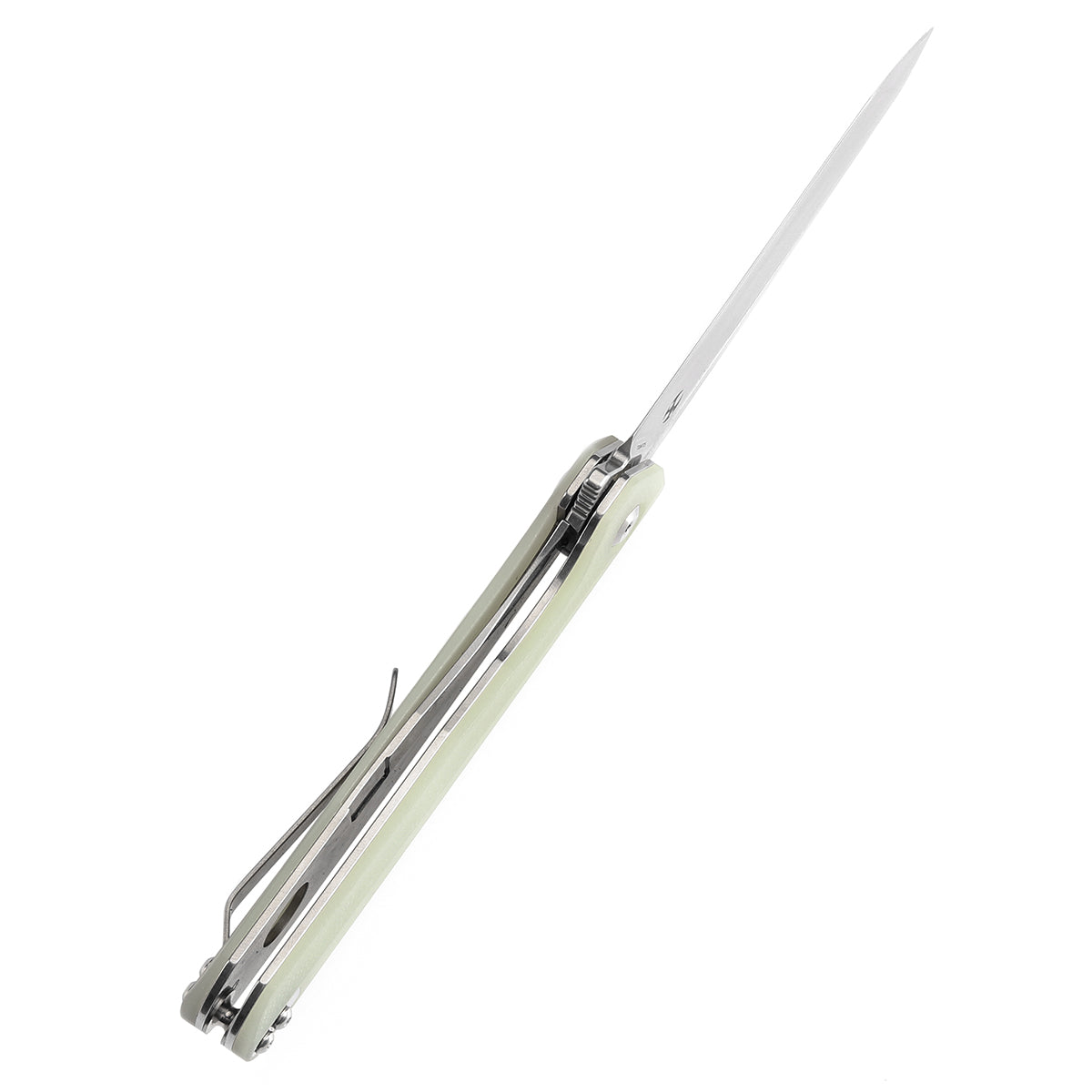 Kansept Qilin T1047T5 blade detail – stonewashed 154CM tanto