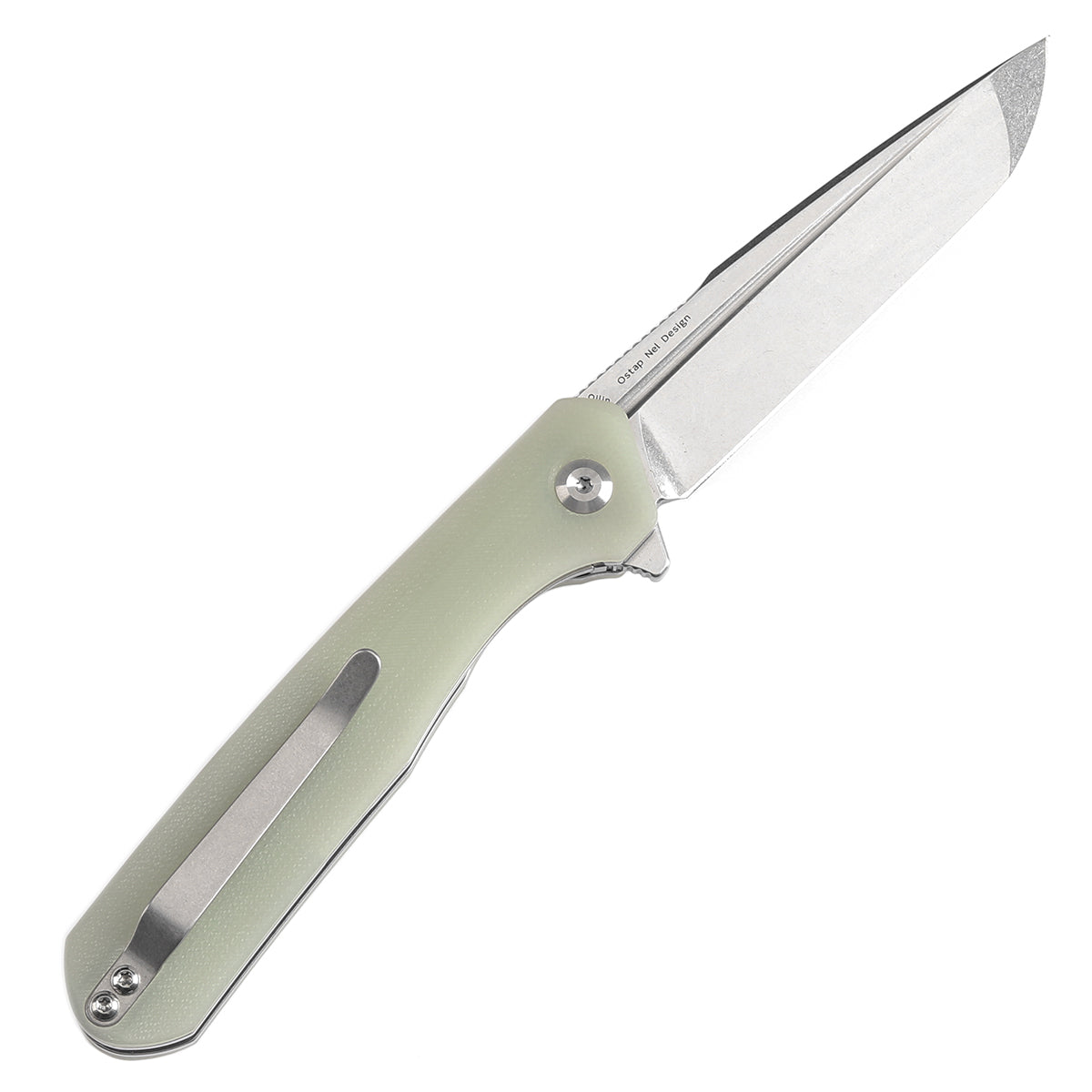 Kansept Qilin T1047T5 open position showing 154CM tanto blade