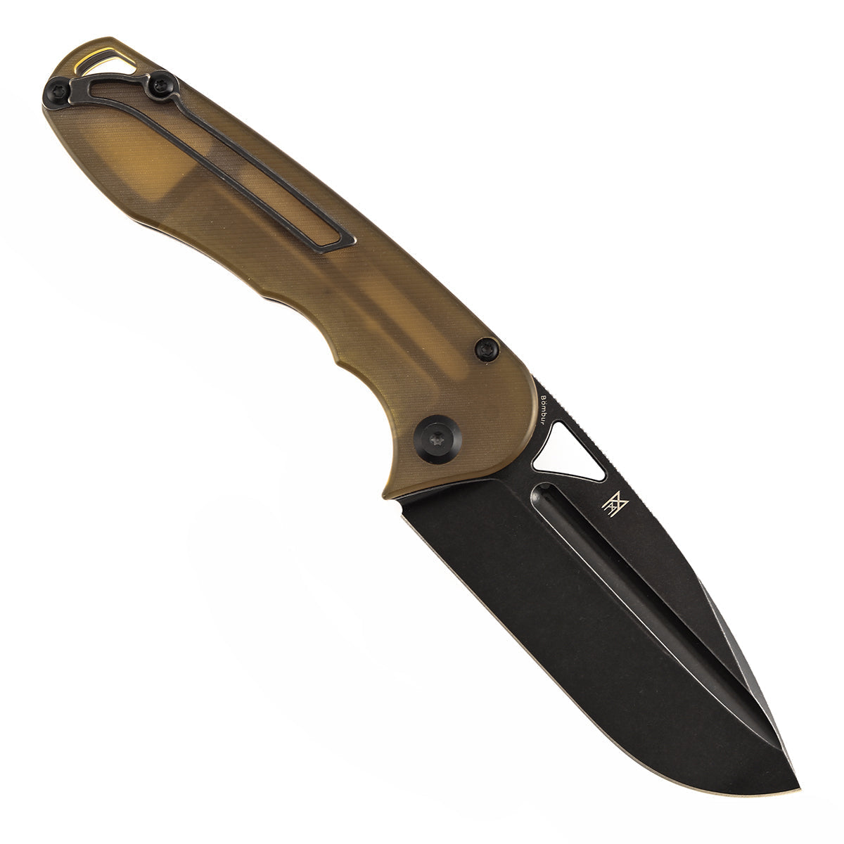 Tenable Bömbur T1054A7 open position showing D2 drop point blade