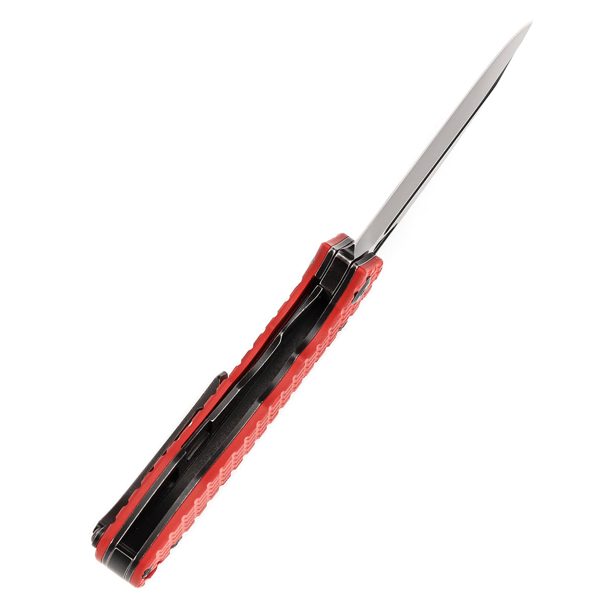 Tenable Bömbur T1054C2 blade detail – blackwash D2 drop point