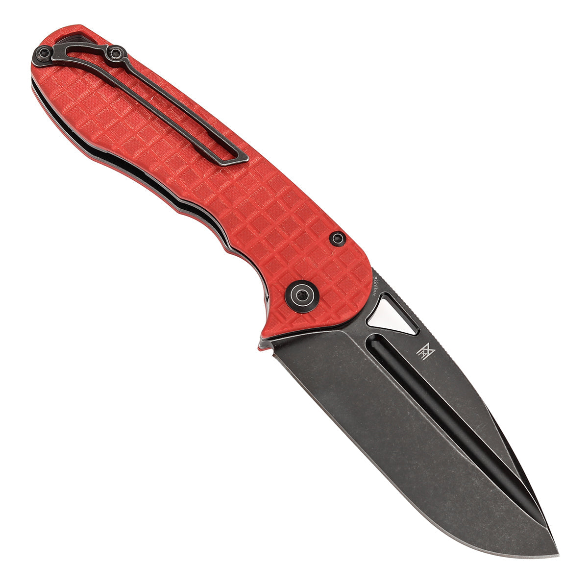 Tenable Bömbur T1054C2 open position showing D2 drop point blade