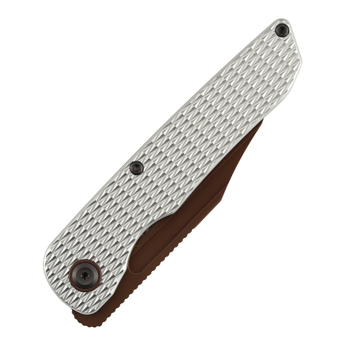 Kansept Nettle T1103A3 blade detail – rose gold coated 154CM tanto