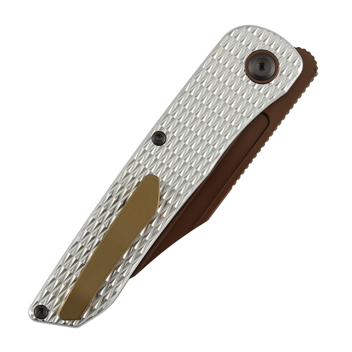 Kansept Nettle T1103A3 silver aluminum diamond texture handle scales