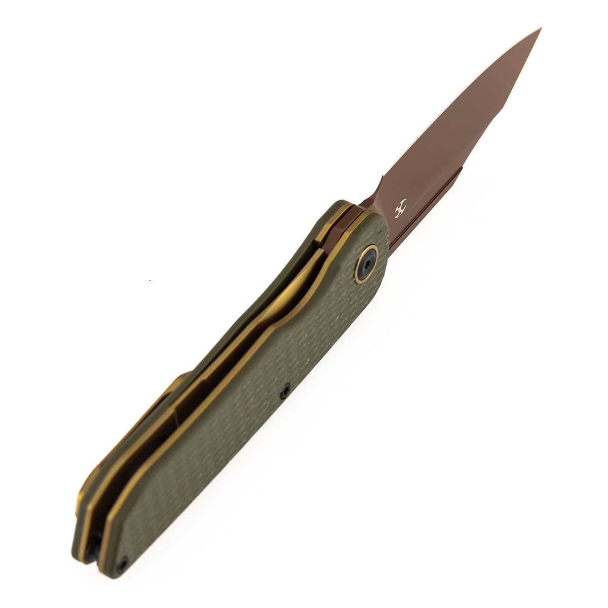Kansept Nettle T1103A4 blade detail – rose gold coated 154CM tanto