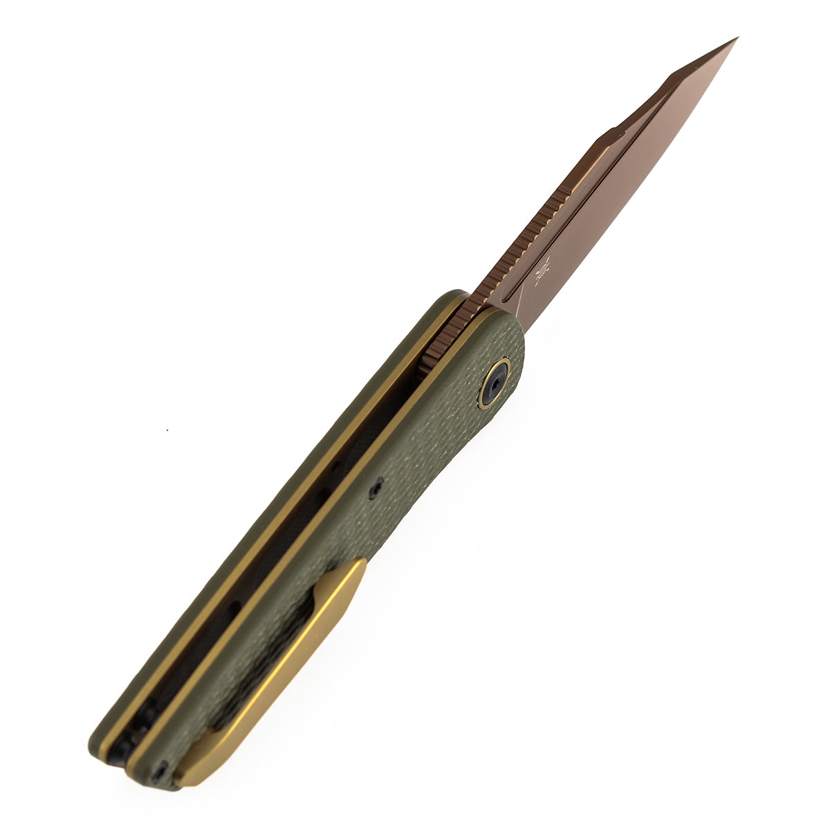 Kansept Nettle T1103A4 olive green G10 diamond pattern handle scales