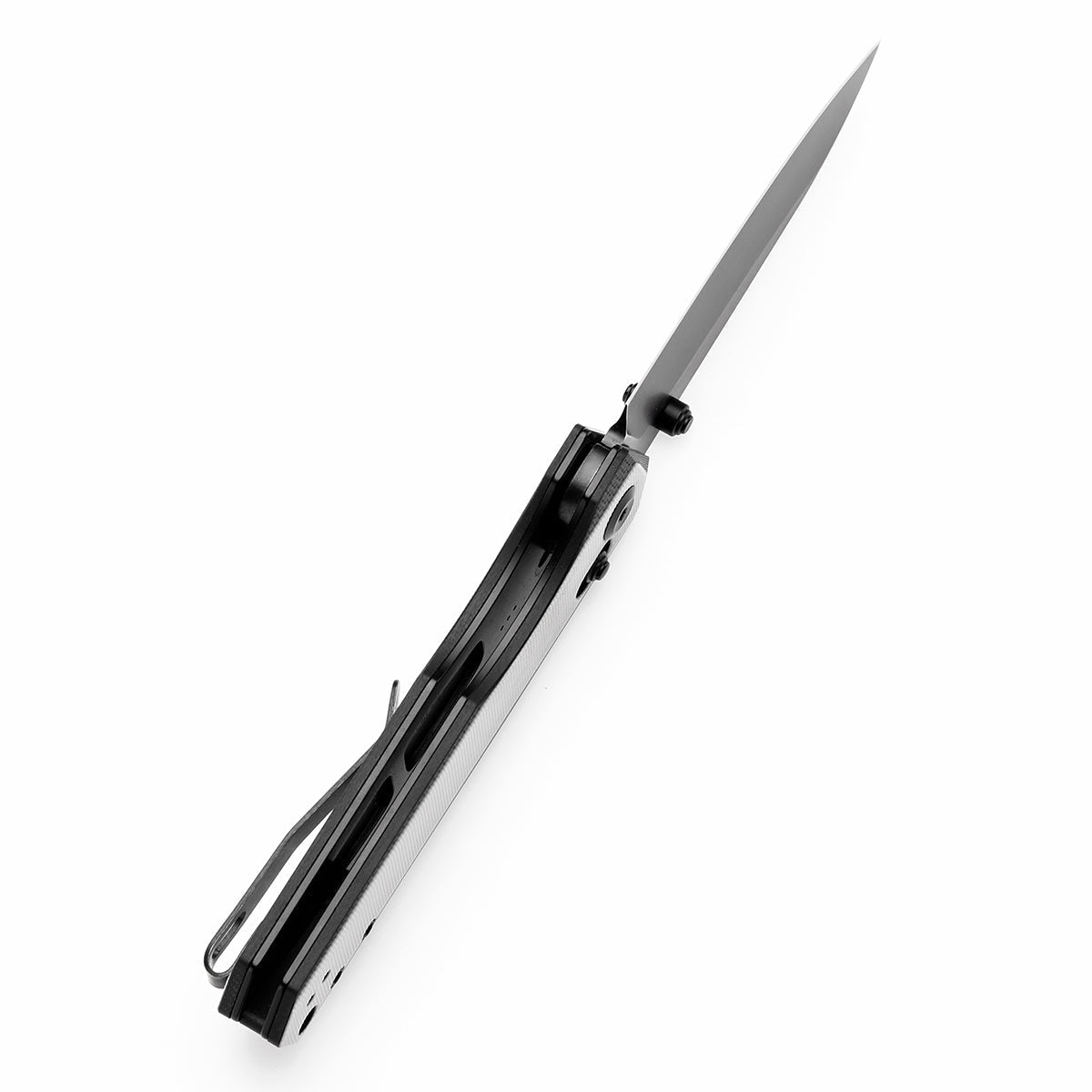 Tenable Beaver T1105V2 blade detail – blackwash Nitro-V drop point