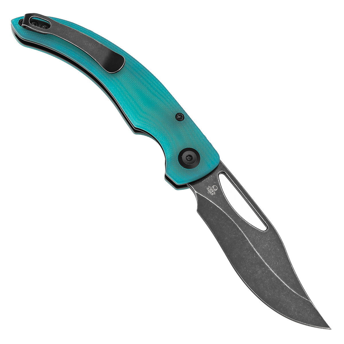 Tenable Gideon T1119A5 open position showing Nitro-V clip point blade
