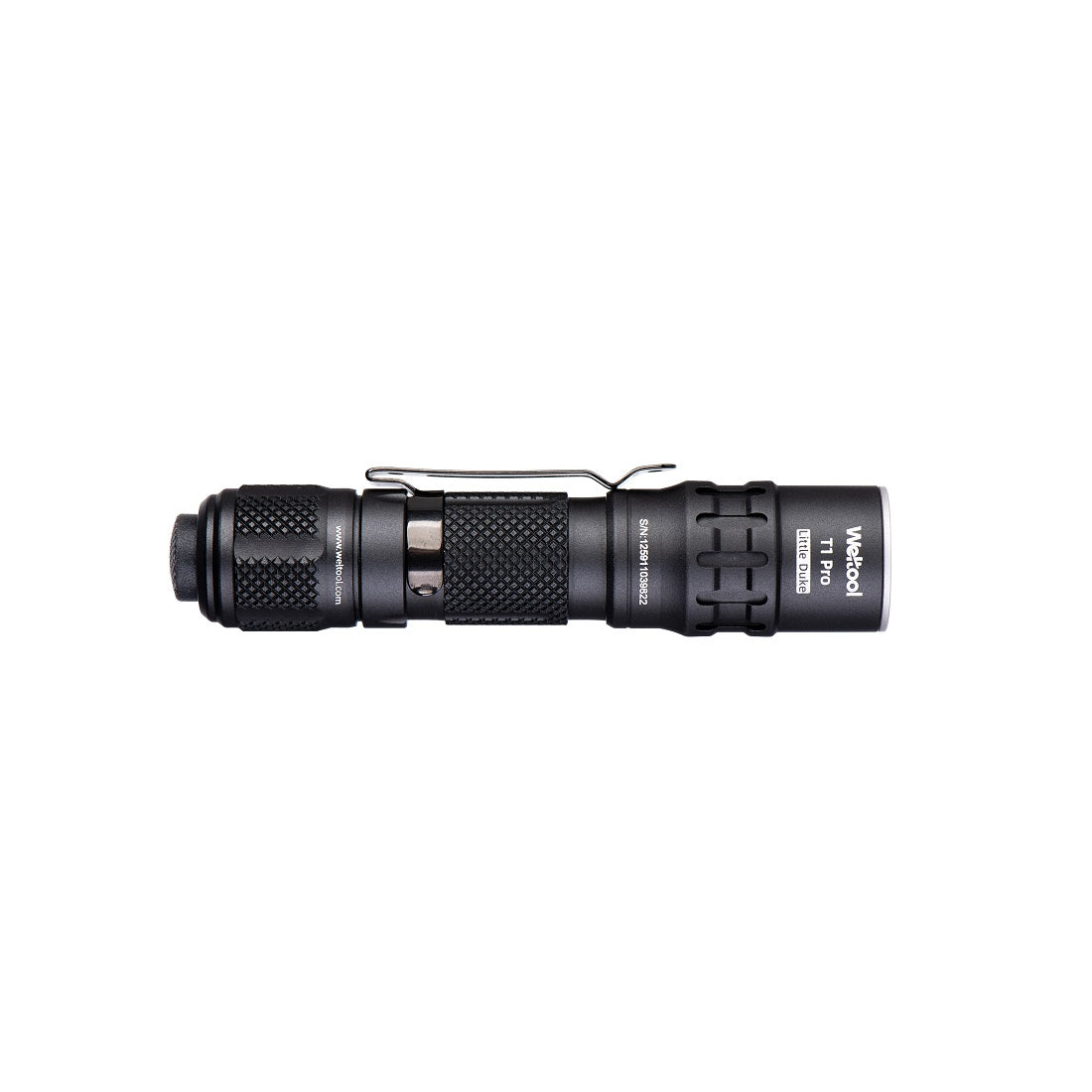 Weltool T1 Pro 540 lumen EDC flashlight front view