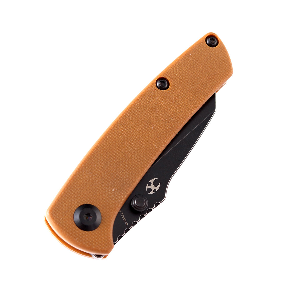 Kansept Little Main Street T2015A8 blade detail - stonewashed 154CM drop point