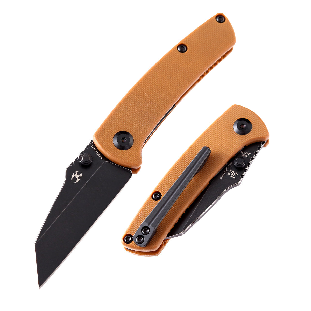 Kansept Little Main Street T2015A8 front view - 2.26" stonewashed 154CM drop point folding knife