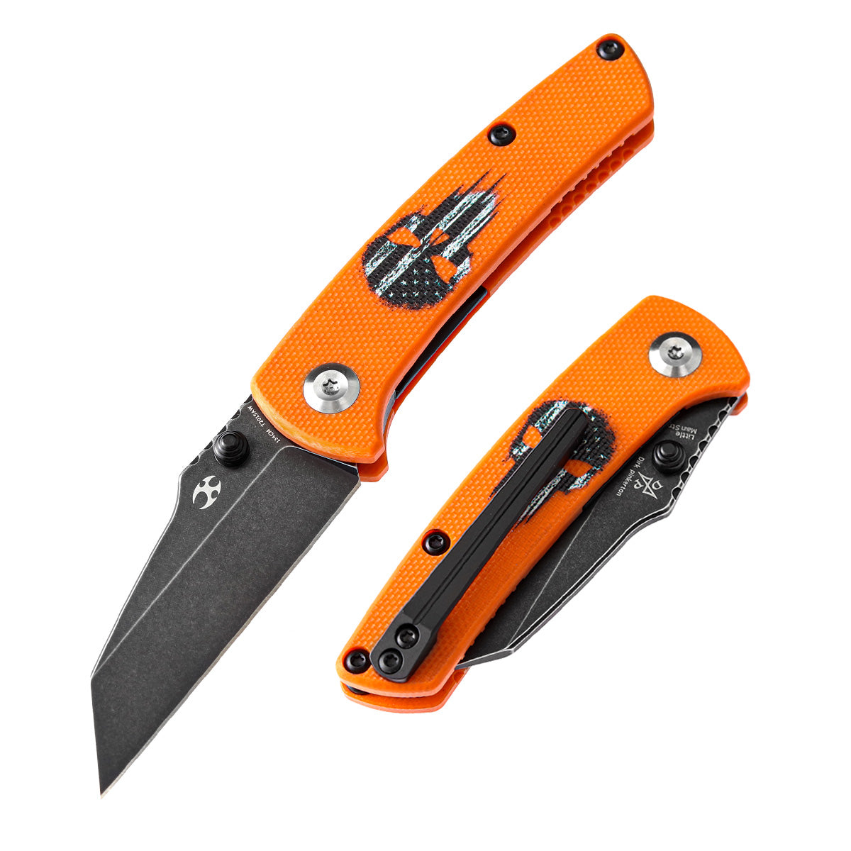 Kansept Little Main Street T2015AW front view - 2.26" stonewashed 154CM drop point folding knife