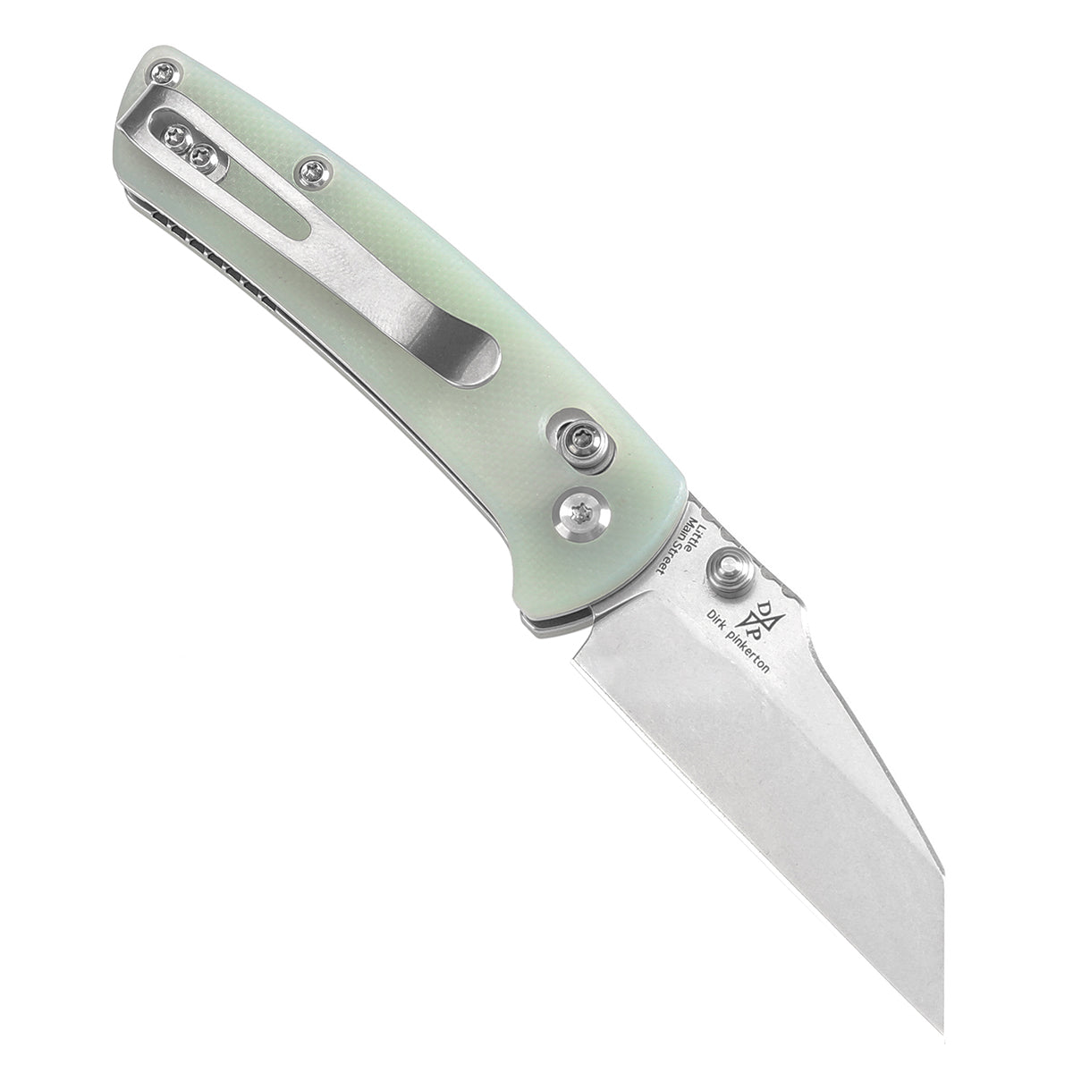Kansept Little Main Street T2015V5 open position showing 154CM drop point blade