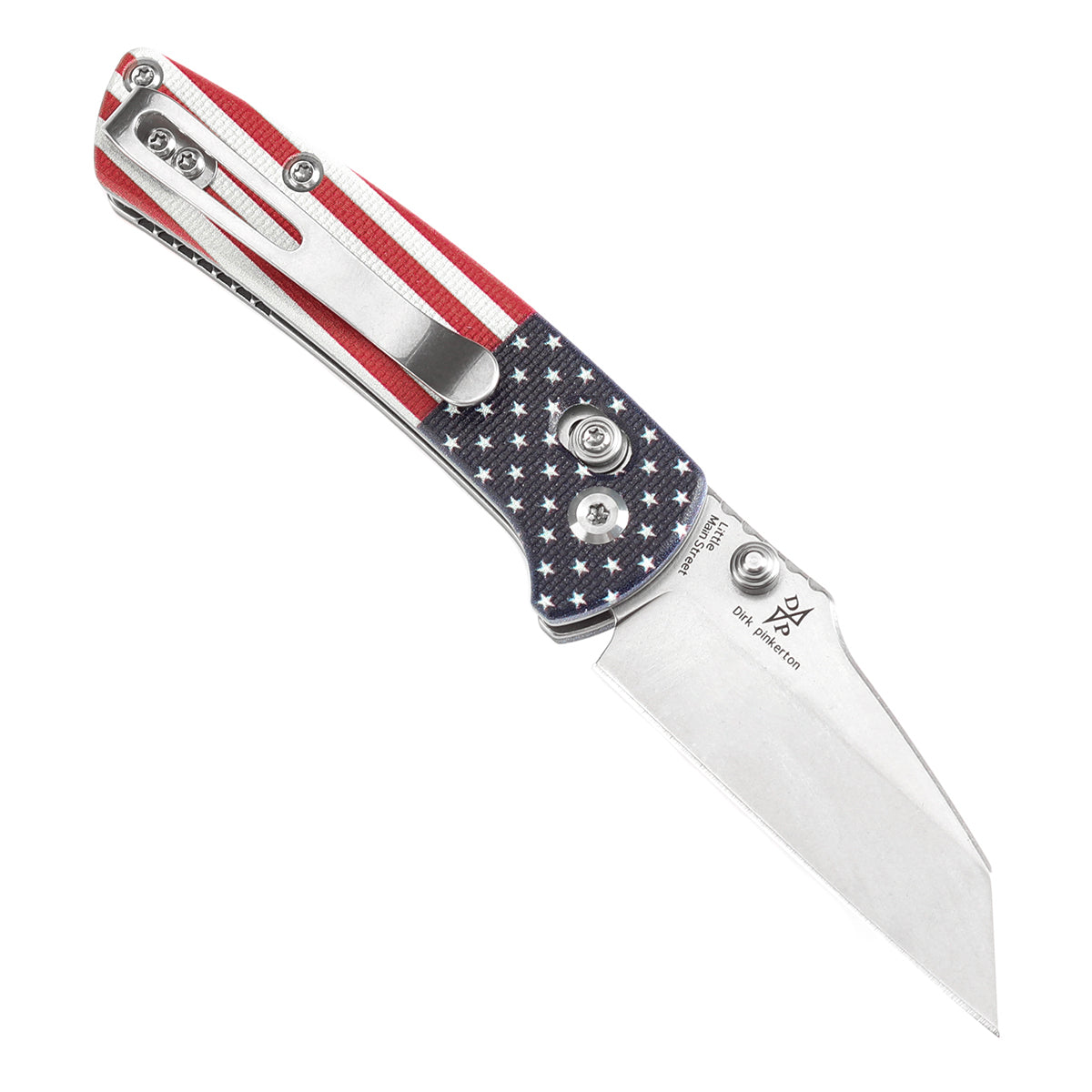 Kansept Little Main Street T2015V6 open position showing 154CM drop point blade