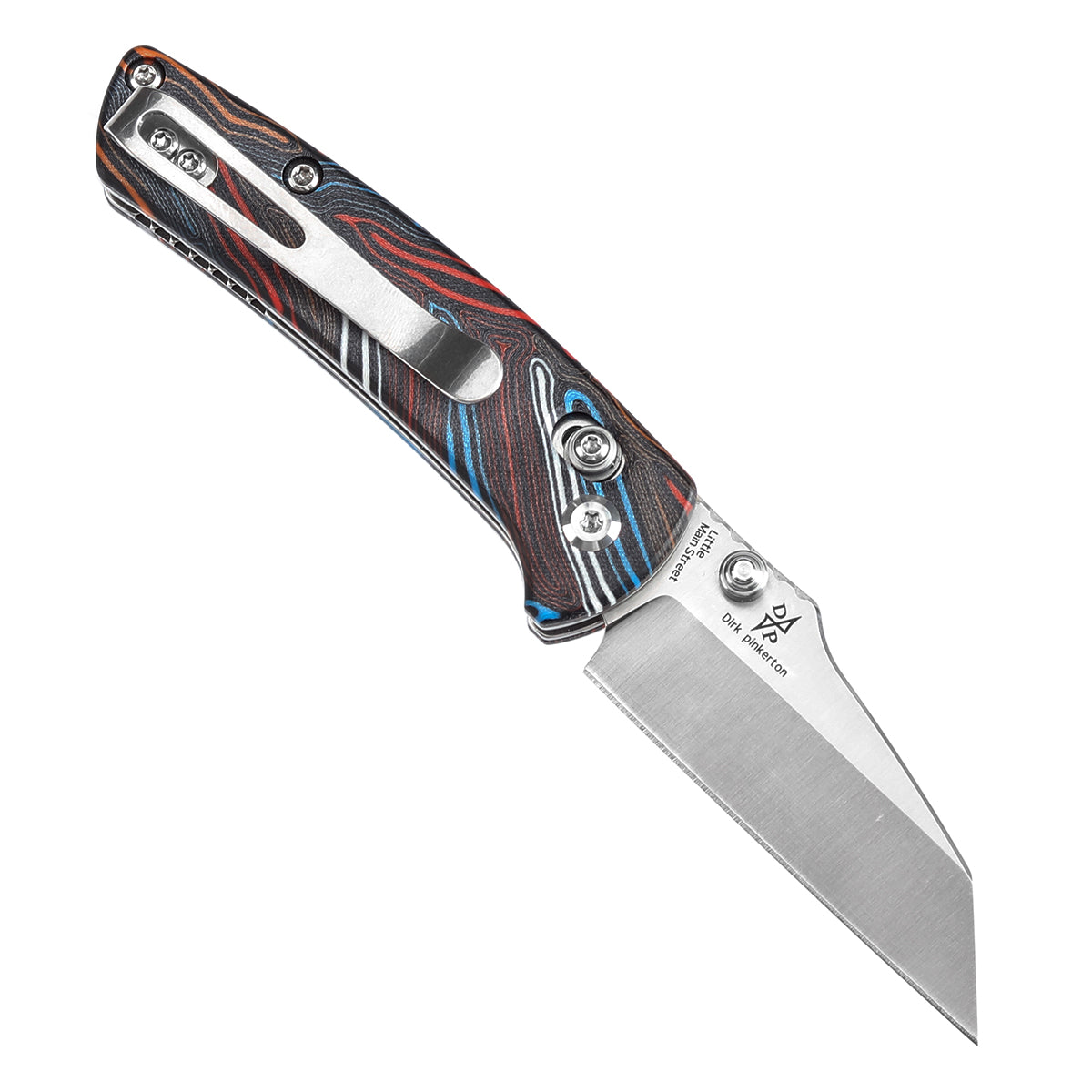 Kansept Little Main Street T2015V8 open position showing 154CM drop point blade