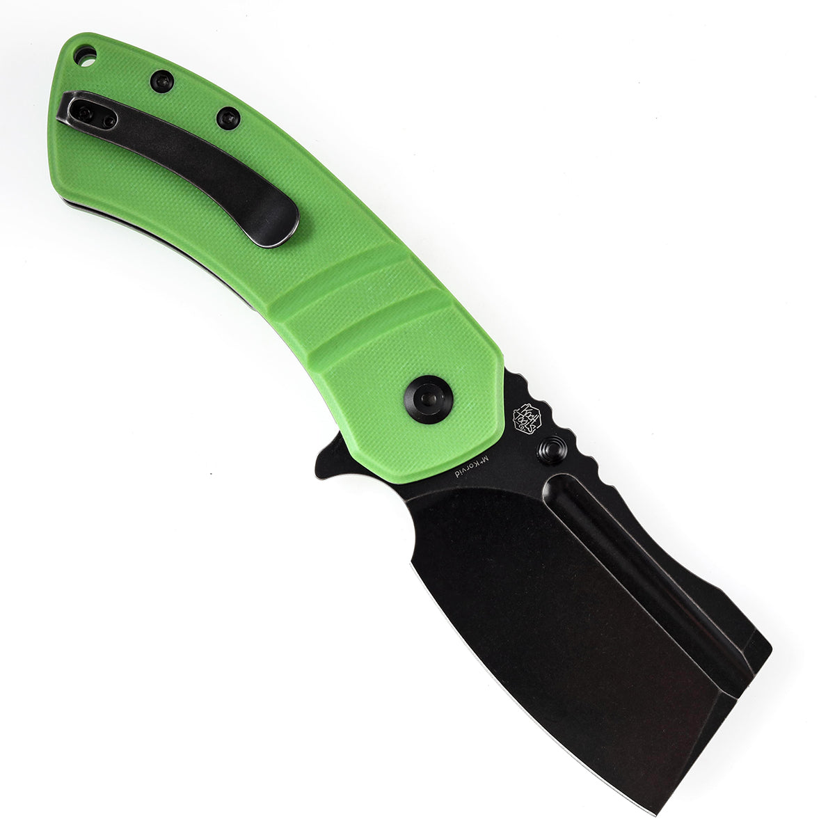 Kansept M+ Korvid T2030B3U open position showing 154CM cleaver blade