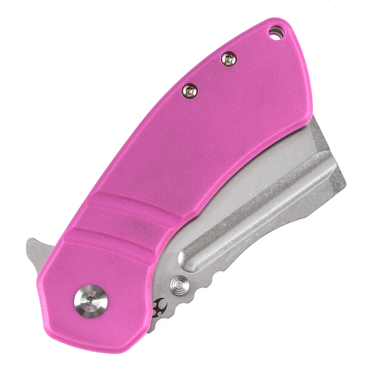 Kansept M+ Korvid T2030B4U blade detail – stonewashed 154CM cleaver