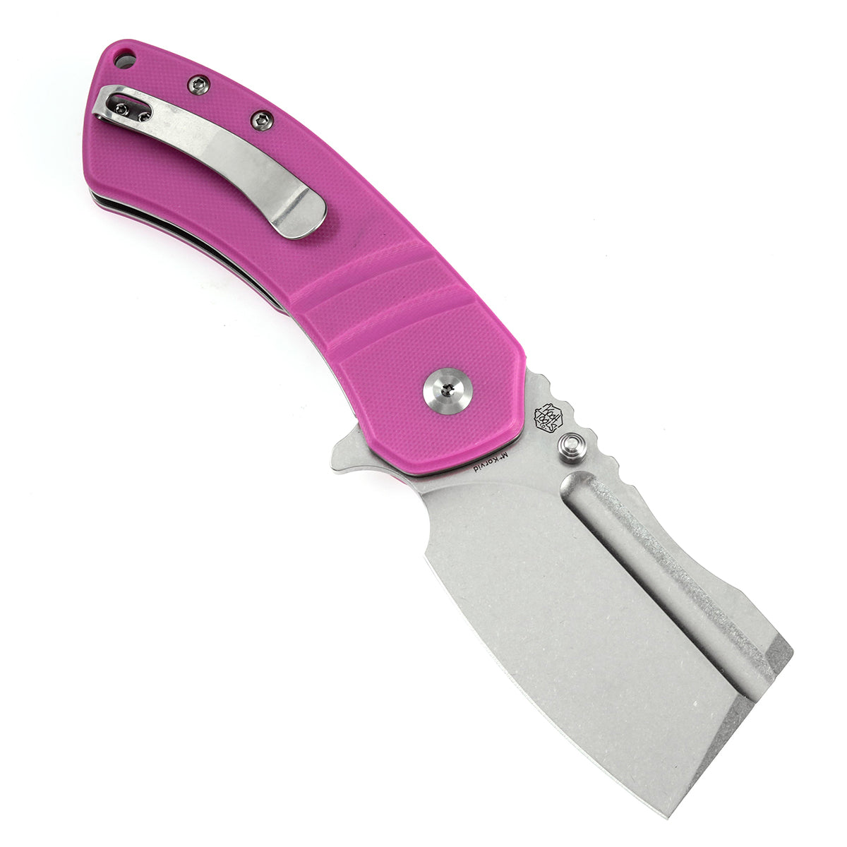 Kansept M+ Korvid T2030B4U open position showing 154CM cleaver blade