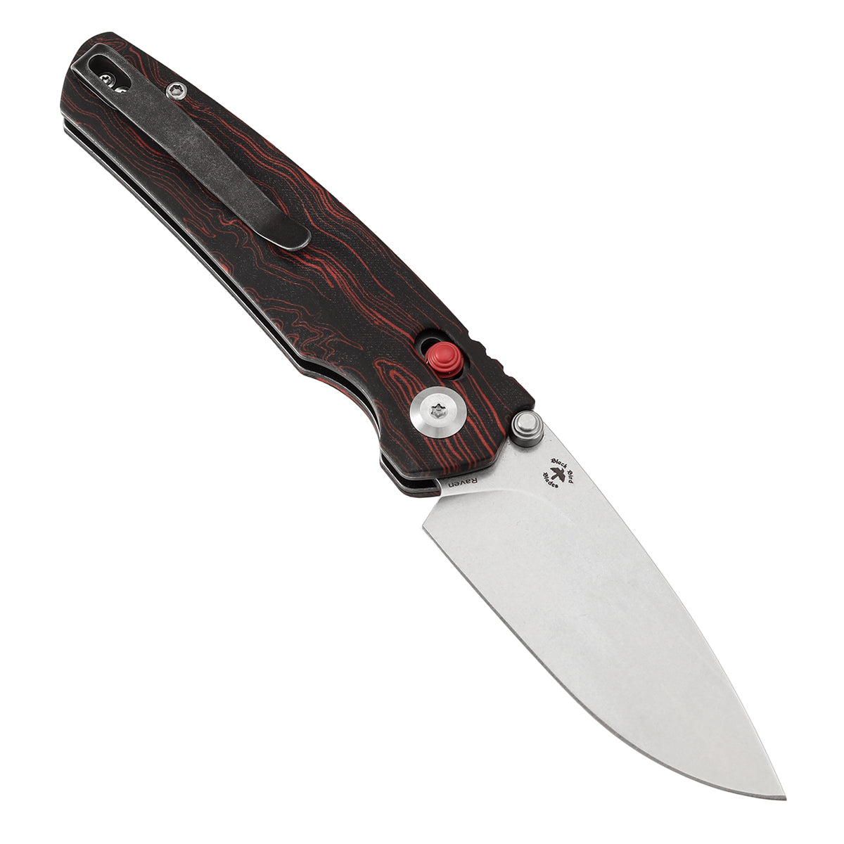 Tenable Raven T2109V3 open position showing 14C28N drop point blade