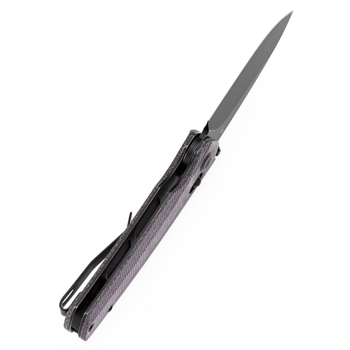 Tenable Raven T2109V7 blade detail – blackwash 14C28N drop point