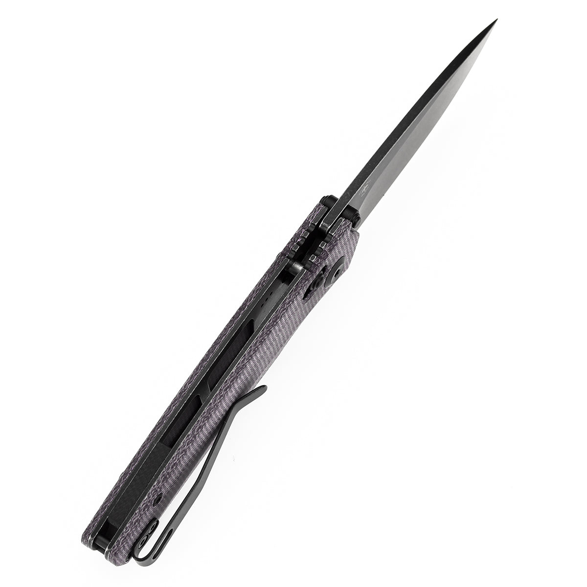 Tenable Raven T2109V7 purple Micarta handle scales
