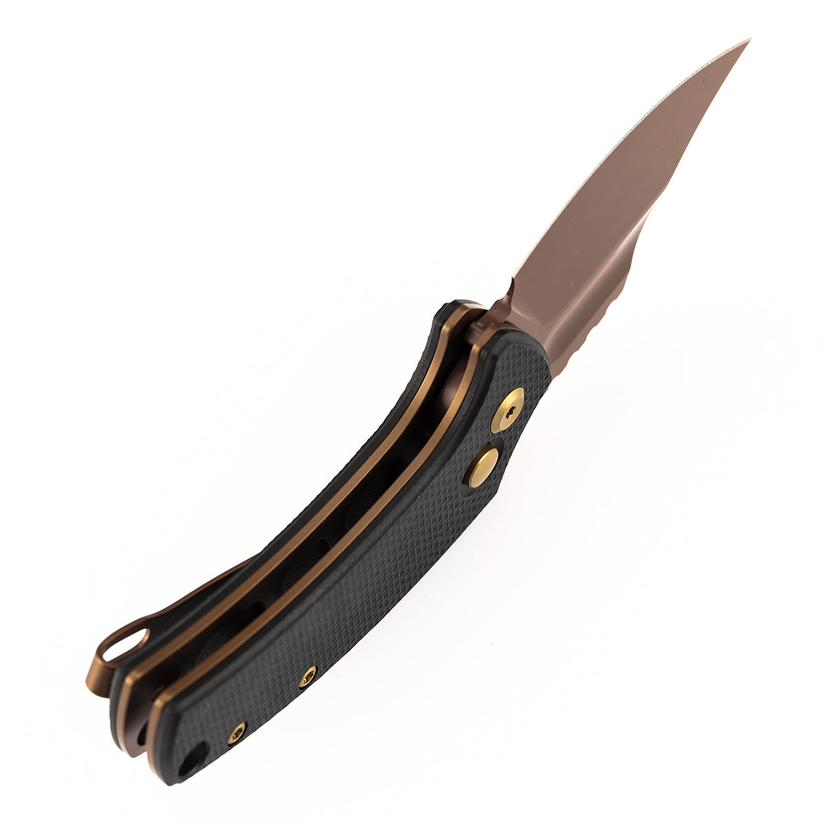 Kansept Wasp T2144F3 open position showing 154CM modified Wharncliffe blade