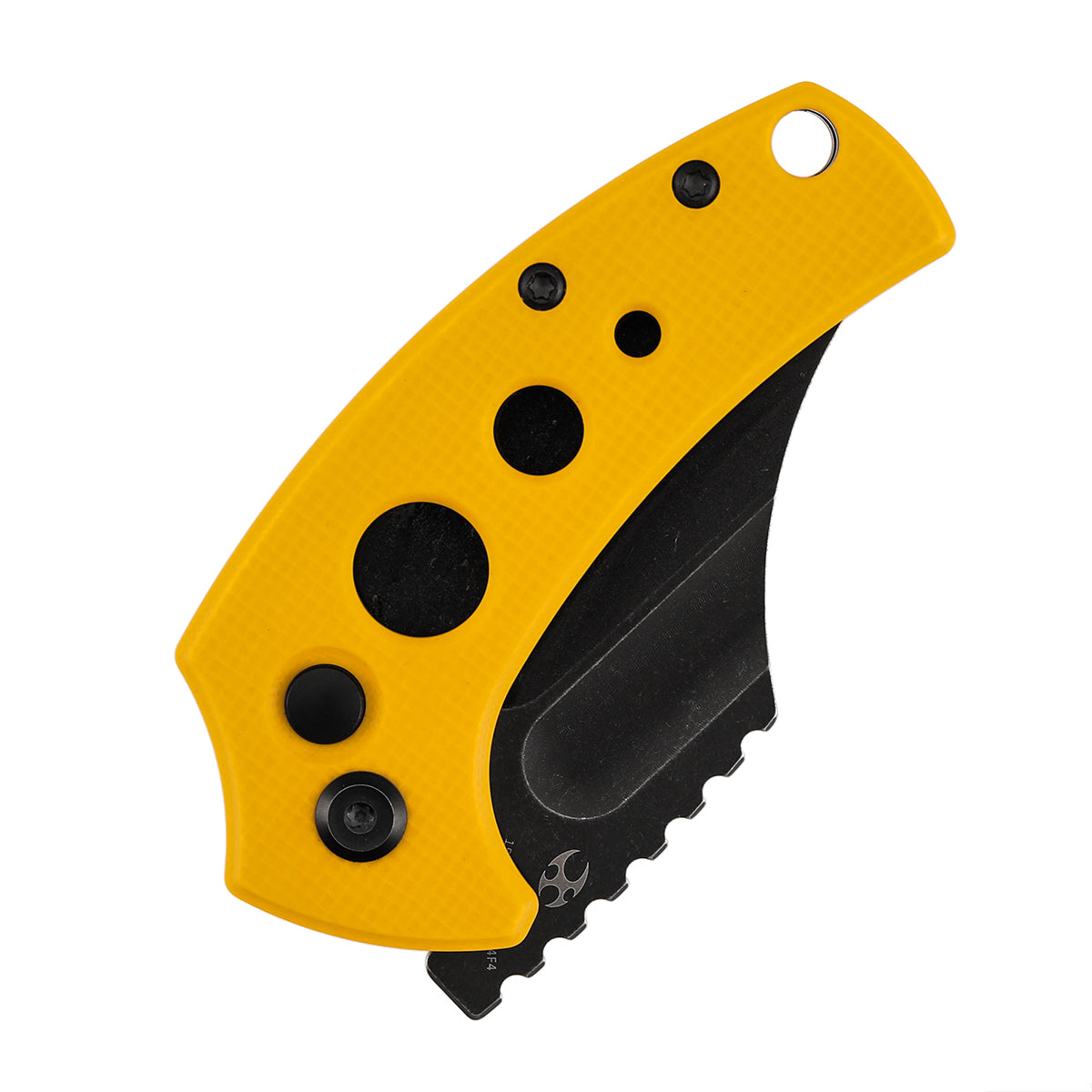 Kansept Wasp T2144F4 yellow G10 handle scales with speed holes