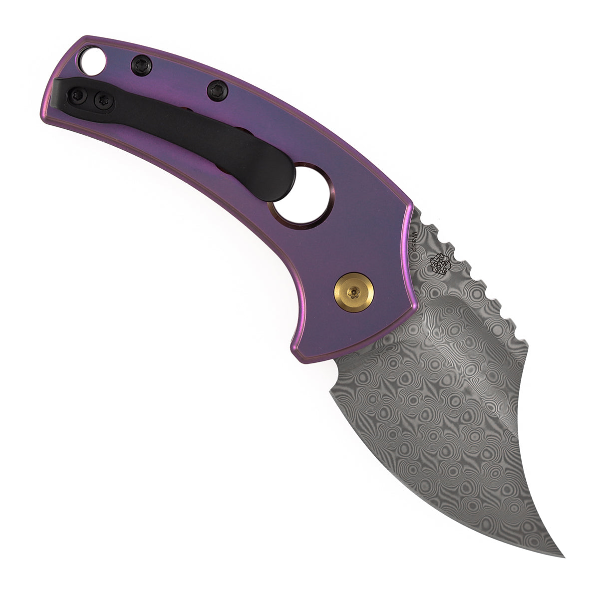 Kansept Wasp T2144F6 purple anodized titanium handle scales