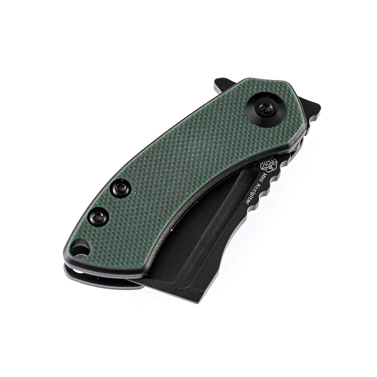 Kansept Mini Korvid T3030A1 blade detail – black TiCn 154CM cleaver
