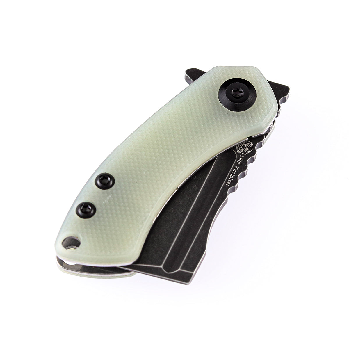 Kansept Mini Korvid T3030A4 jade G10 handle scales