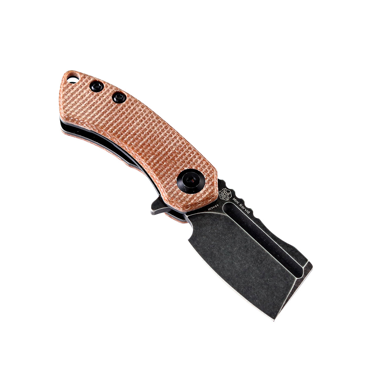 Kansept Mini Korvid T3030A5 open position showing 154CM cleaver blade