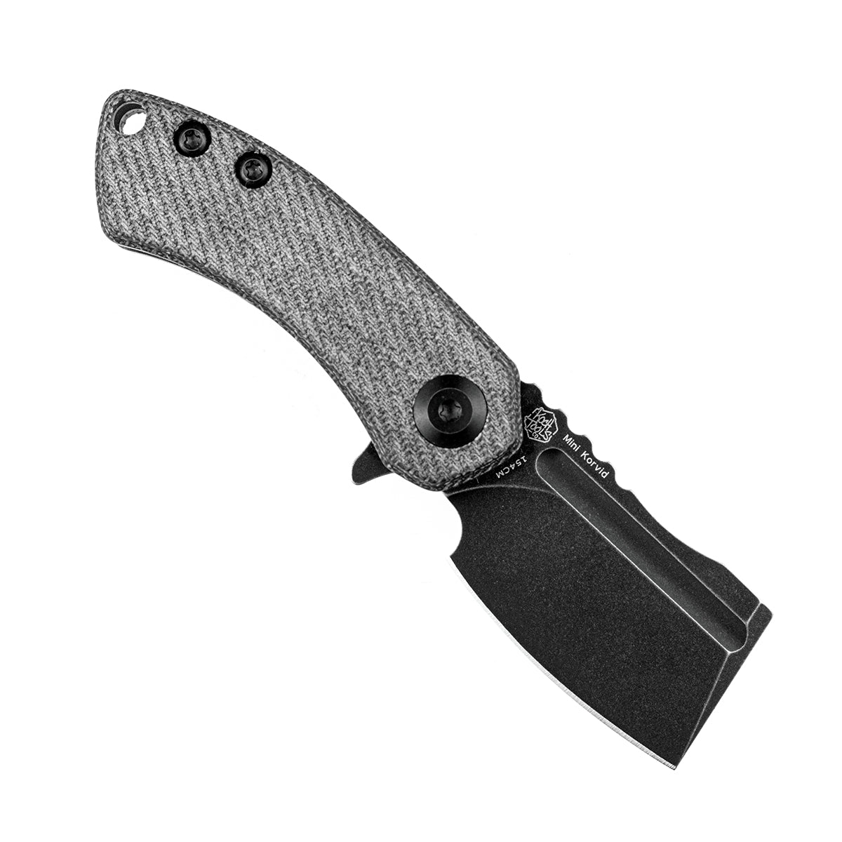 Kansept Mini Korvid T3030A9 open position showing 154CM cleaver blade