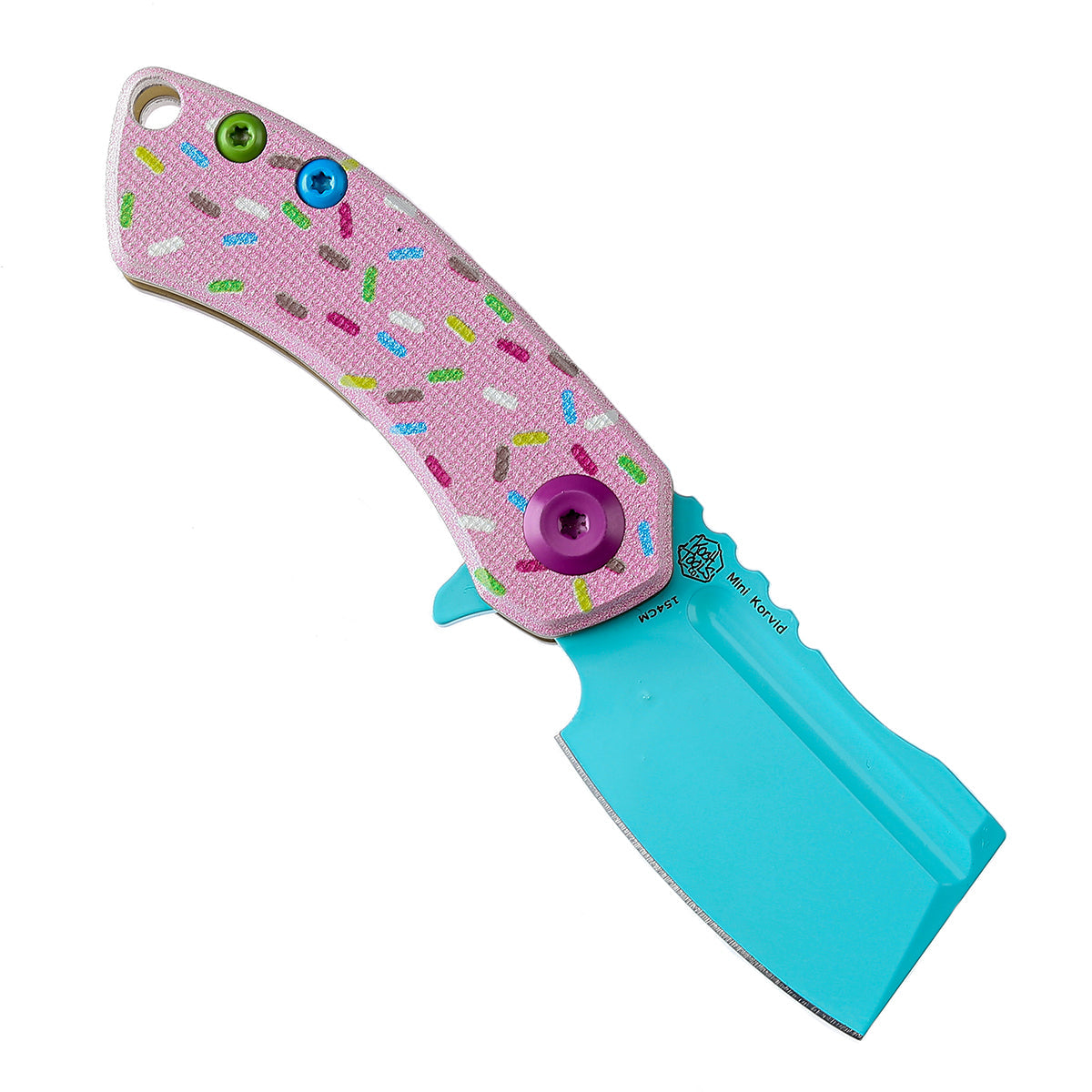 Kansept Mini Korvid T3030B1 open position showing 154CM cleaver blade