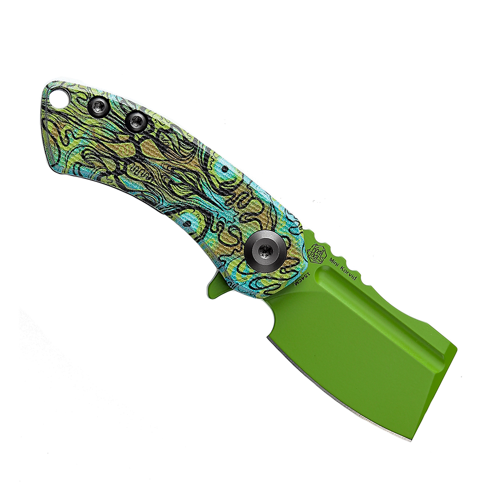 Kansept Mini Korvid T3030B2 open position showing 154CM cleaver blade