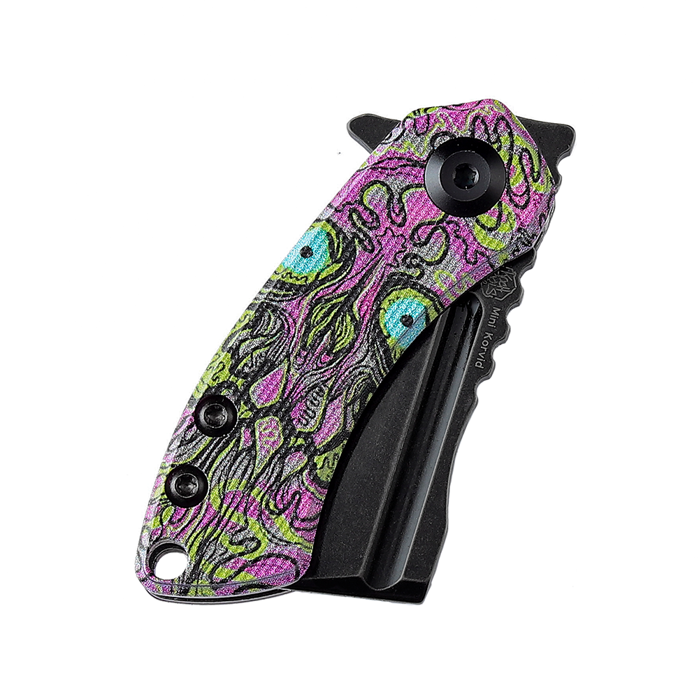 Kansept Mini Korvid T3030B3 purple undead print G10 handle scales