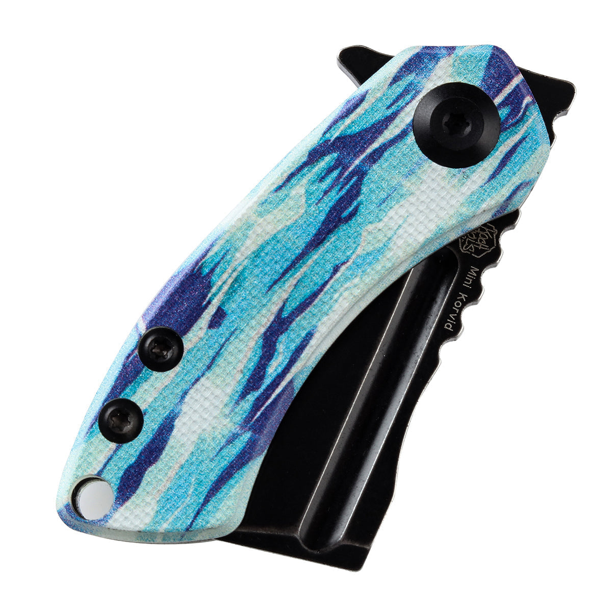 Kansept Mini Korvid T3030C2 Jade G10 icicle camo handle scales