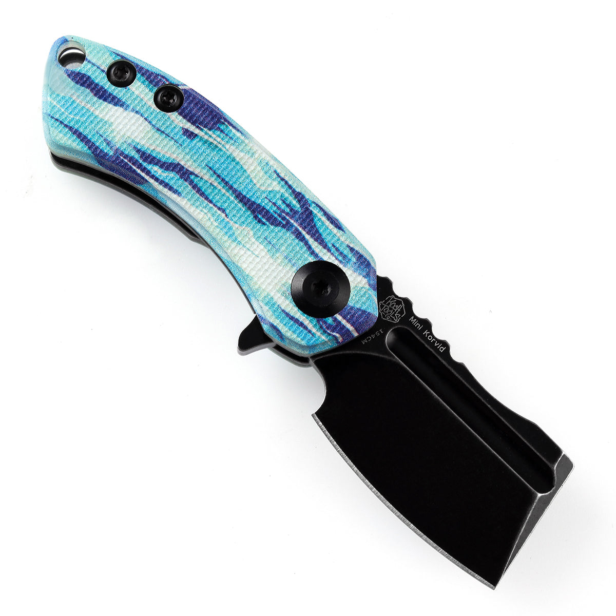 Kansept Mini Korvid T3030C2 open position showing 154CM cleaver blade