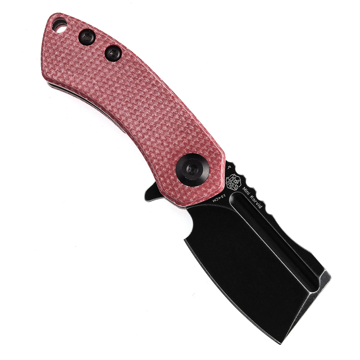 Kansept Mini Korvid T3030M2 open position showing 154CM cleaver blade
