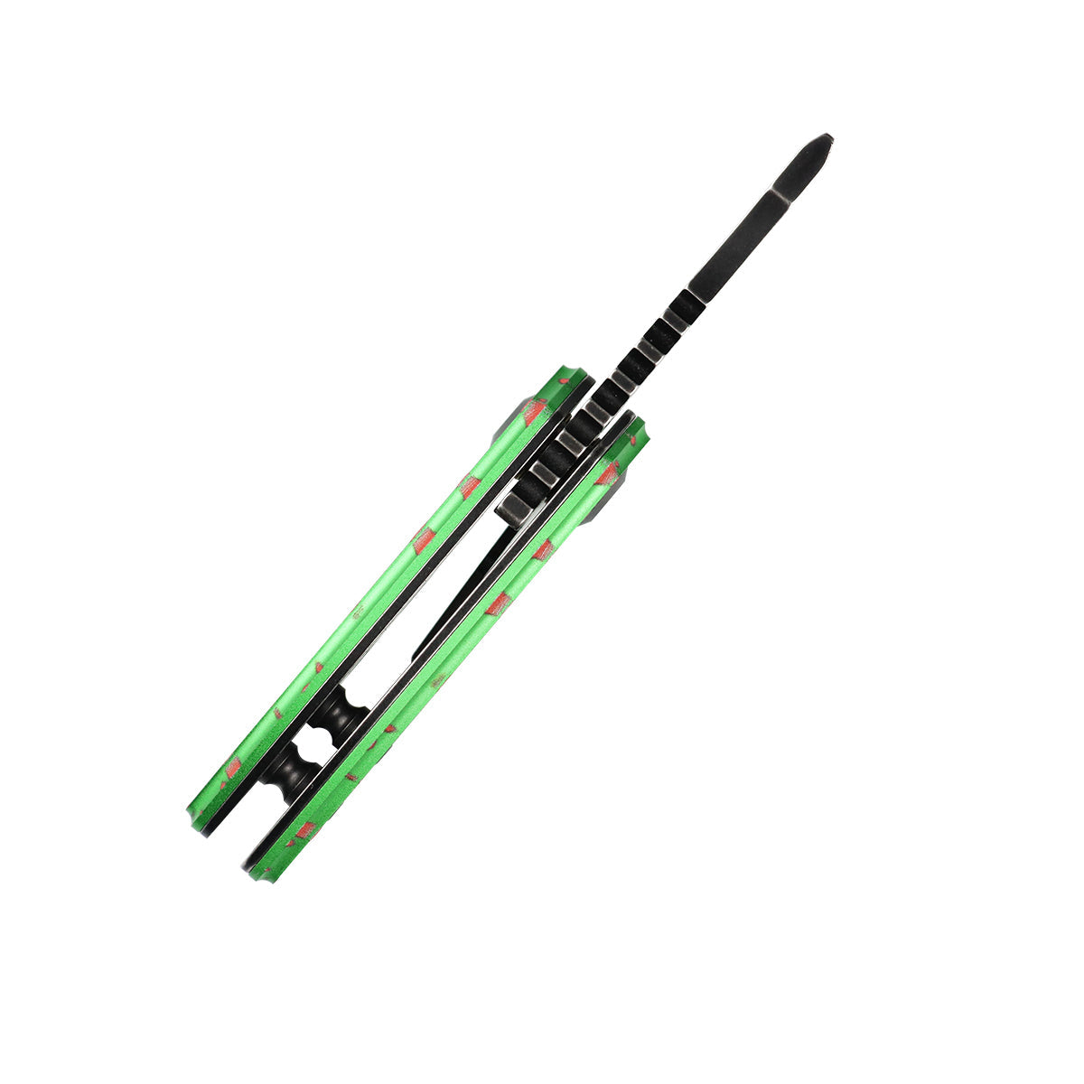Kansept Mini Korvid T3030P1 Zombie Green anodized aluminum handle scales