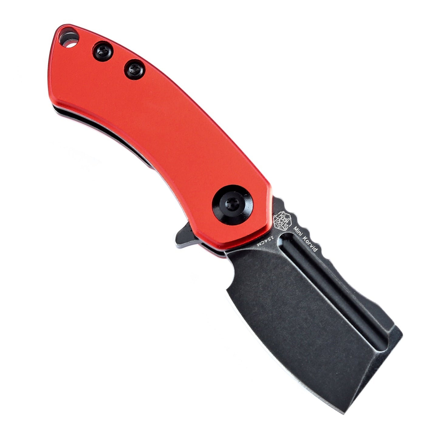 Kansept Mini Korvid T3030P3 blade detail – stonewashed 154CM cleaver
