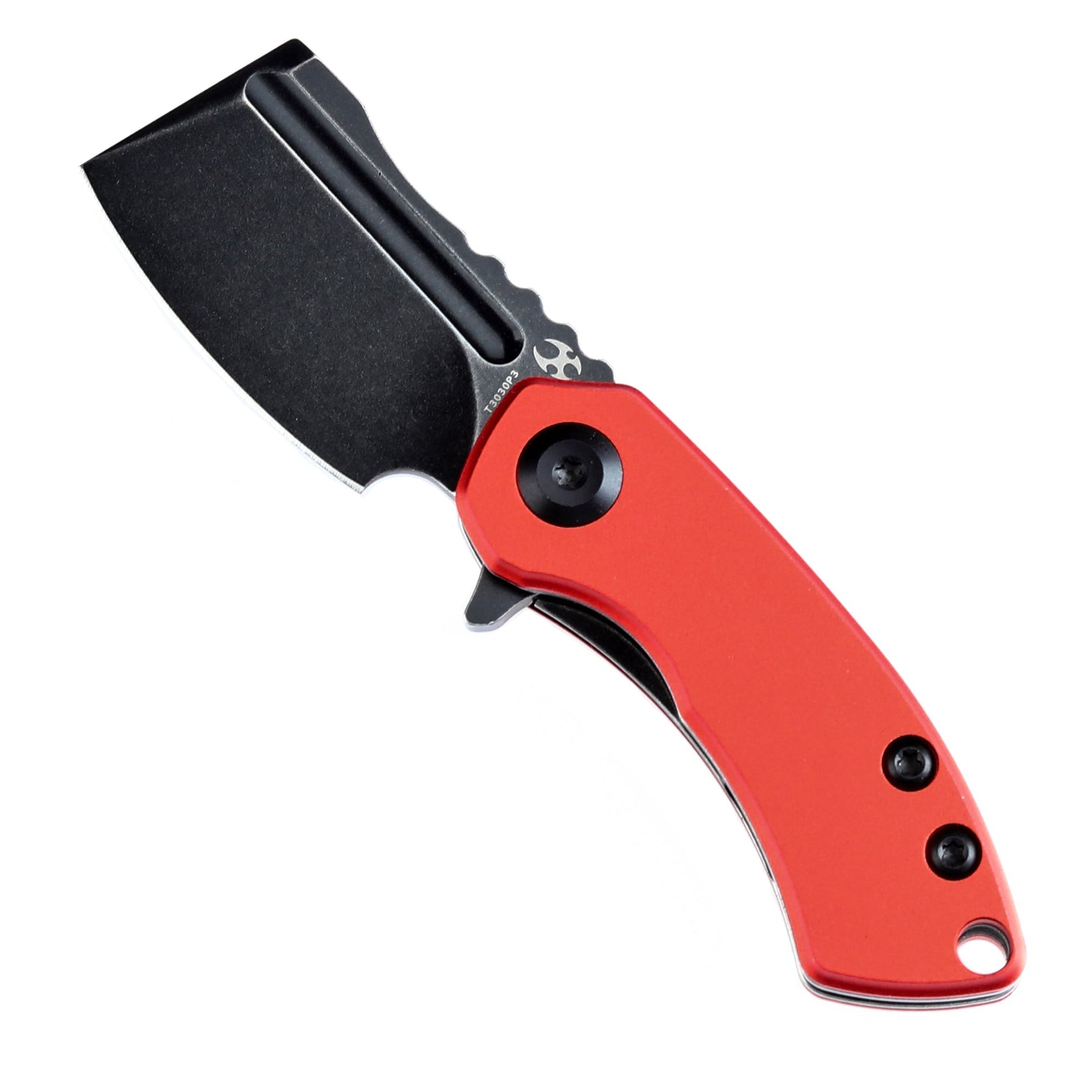 Kansept Mini Korvid T3030P3 red anodized aluminum handle scales